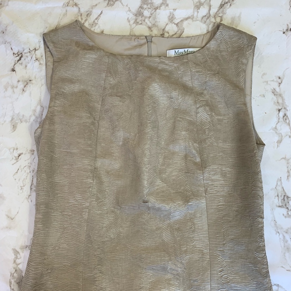 Max Mara Grey Texture Shift Cocktail Dress - Picture 6 of 7